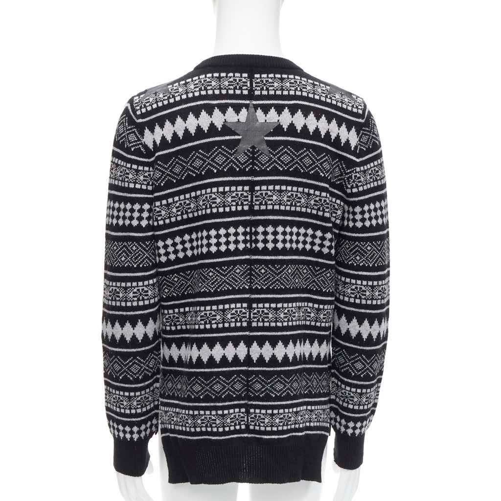 Givenchy Star Stripes Sweater Black Wool Very good - Box View