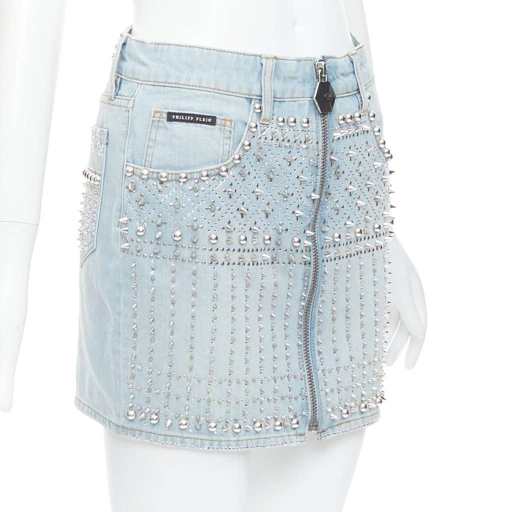 Phillip Plein New Skirt Blue Very good condition - Inside View