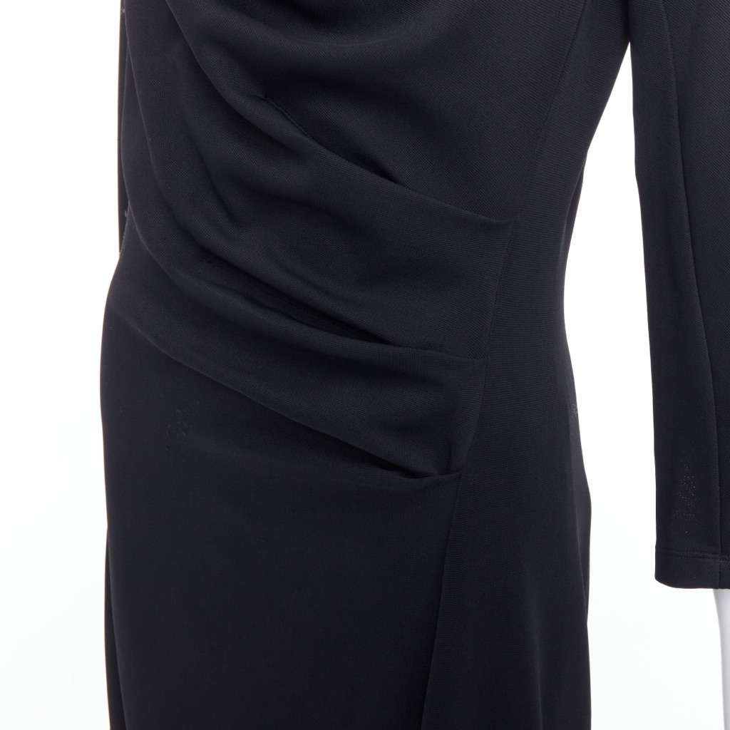 Donna Karan Cowl Neck Dress Black Viscose Very good condition - Back View