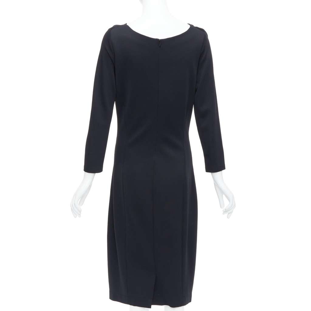 Donna Karan Cowl Neck Dress Black Viscose Very good condition - Box View