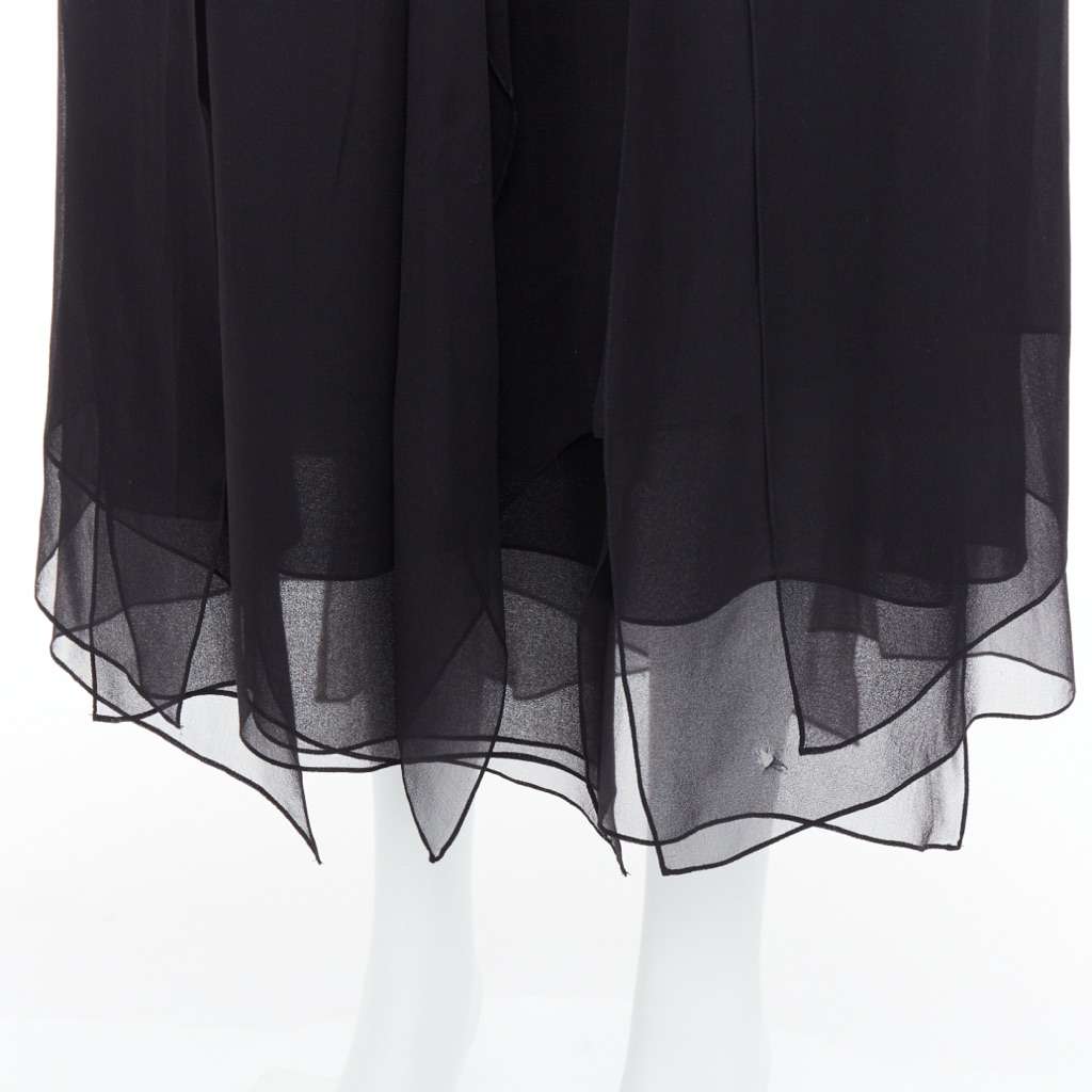 Donna Karan Boxy Midi Dress Black Viscose Very good - Back View