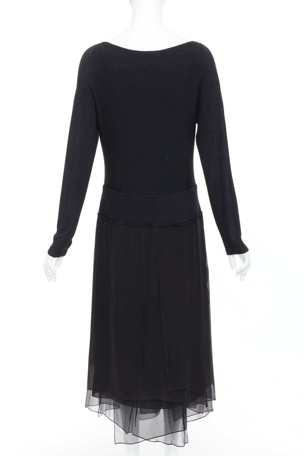 Donna Karan Boxy Midi Dress Black Viscose Very good - Box View