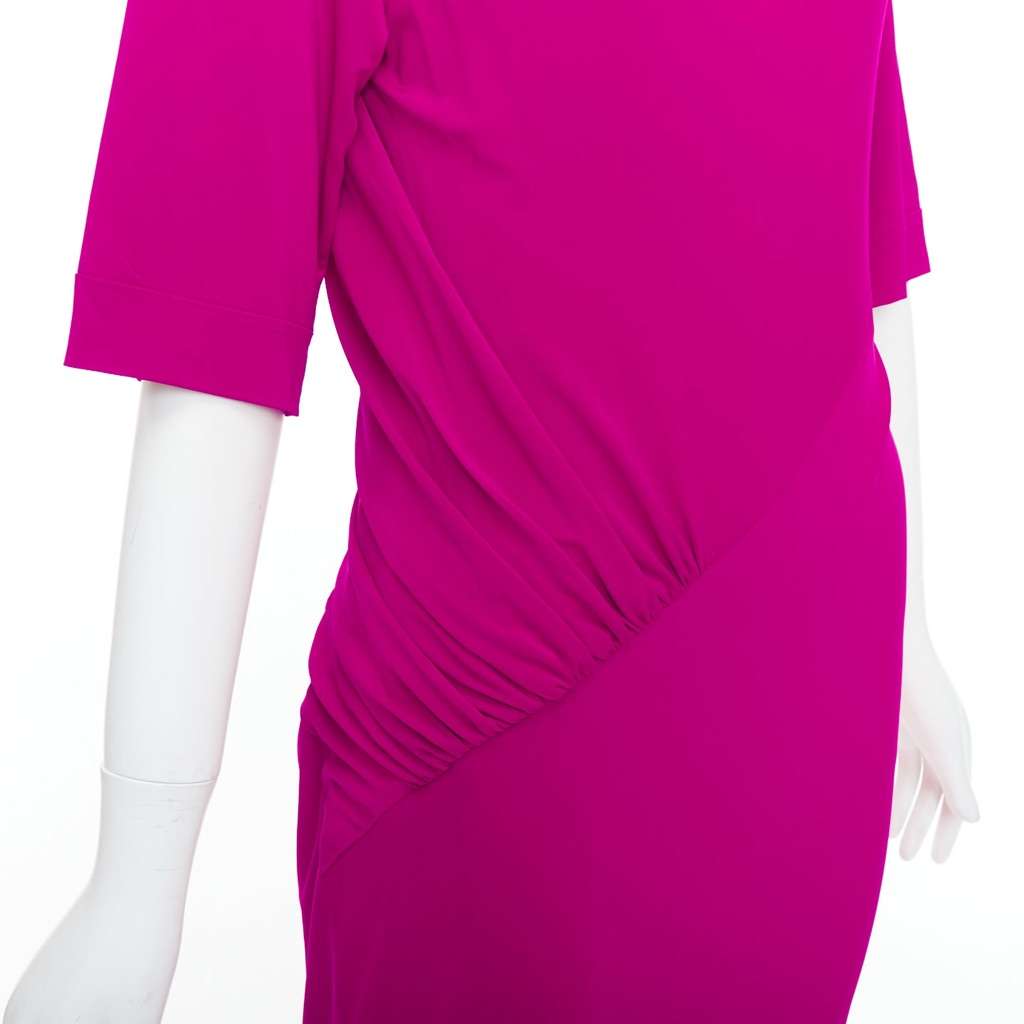 Donna Karan Tuck Draped Dress Pink Viscose Very good - Back View