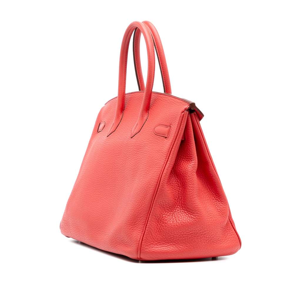 Hermès Togo Birkin Retourne 35 Pink Leather Good condition - Back View