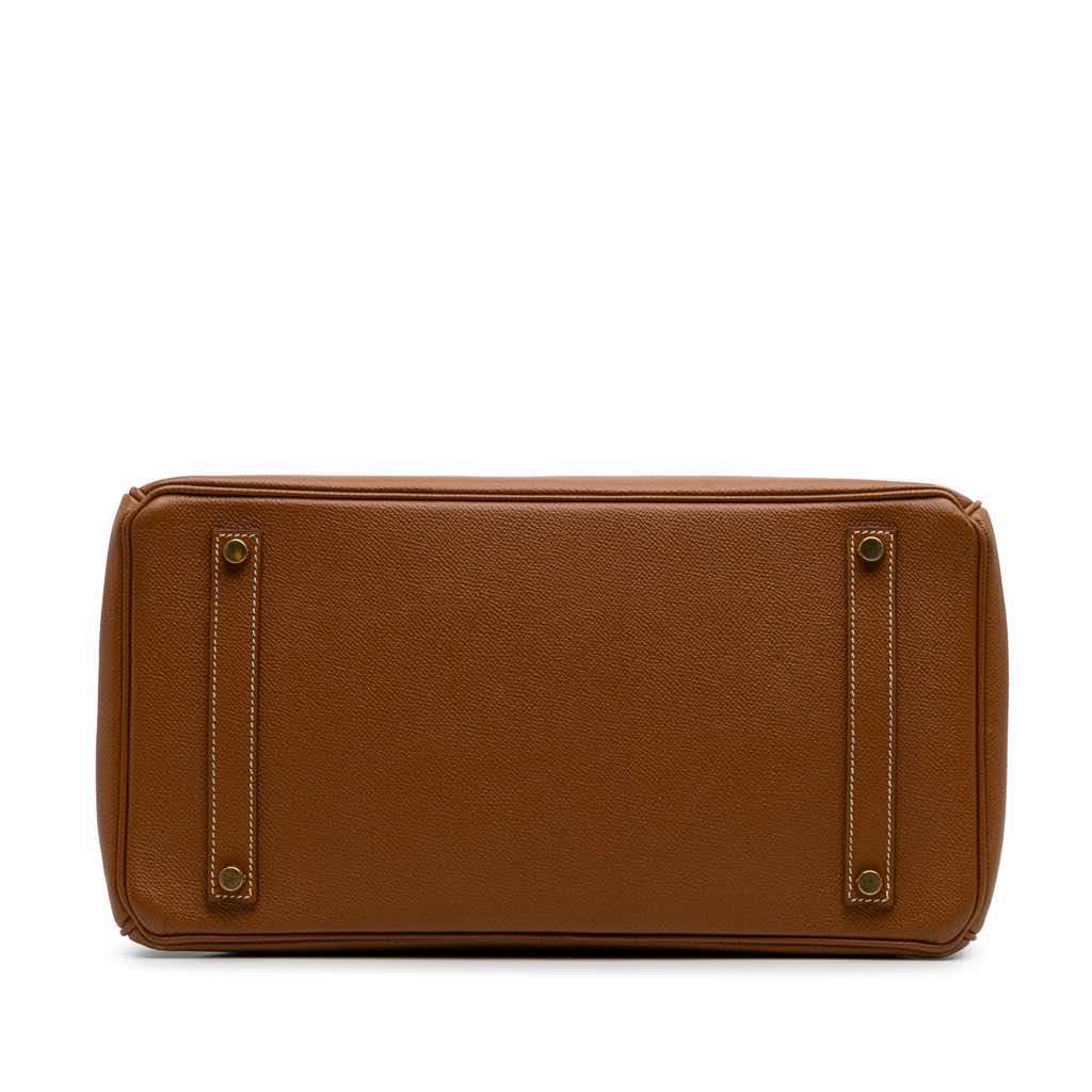 Hermès Courchevel Birkin Retourne 35 Brown Leather Good condition - Inside View