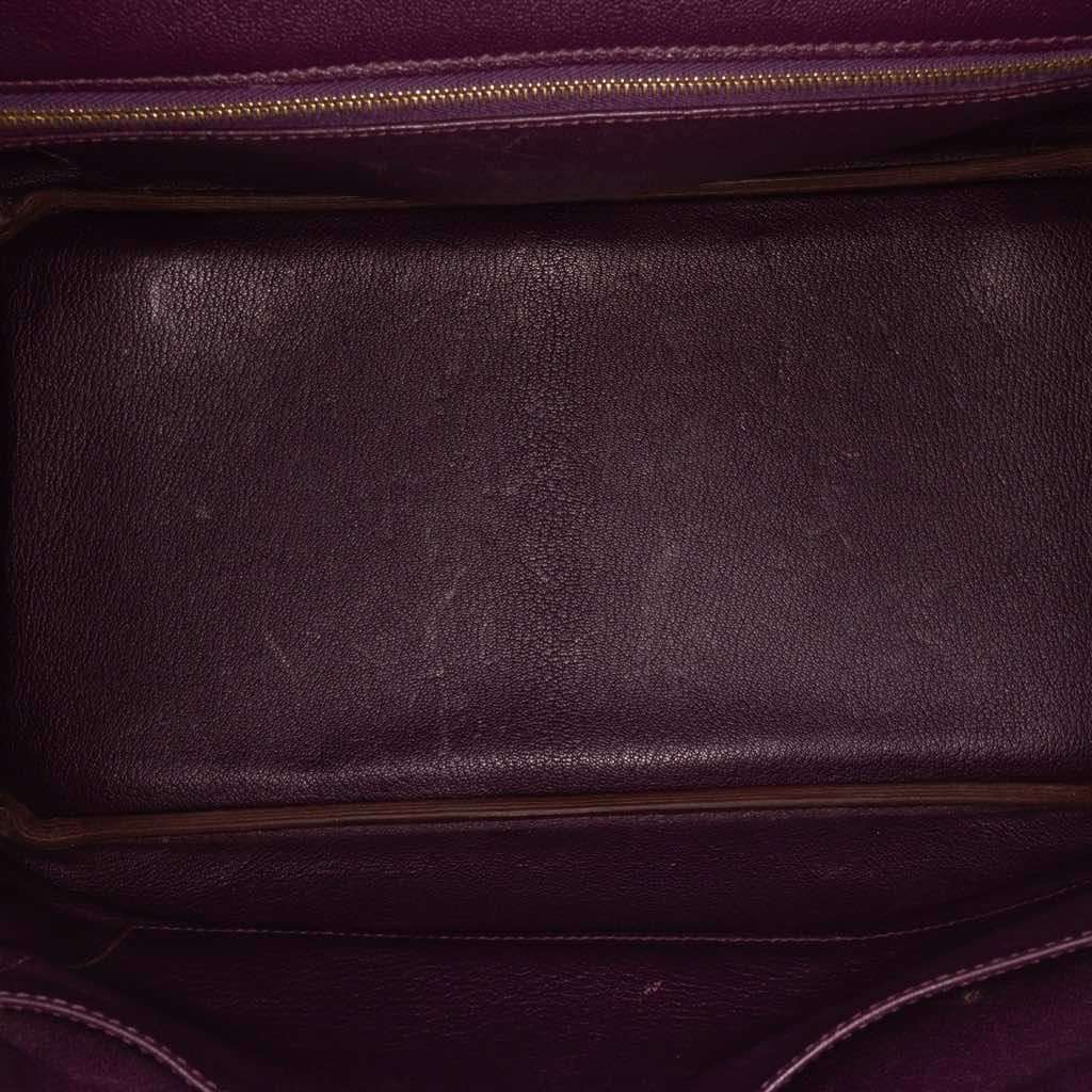 Hermès Togo Birkin Retourne 35 Purple Leather Good condition - Model View