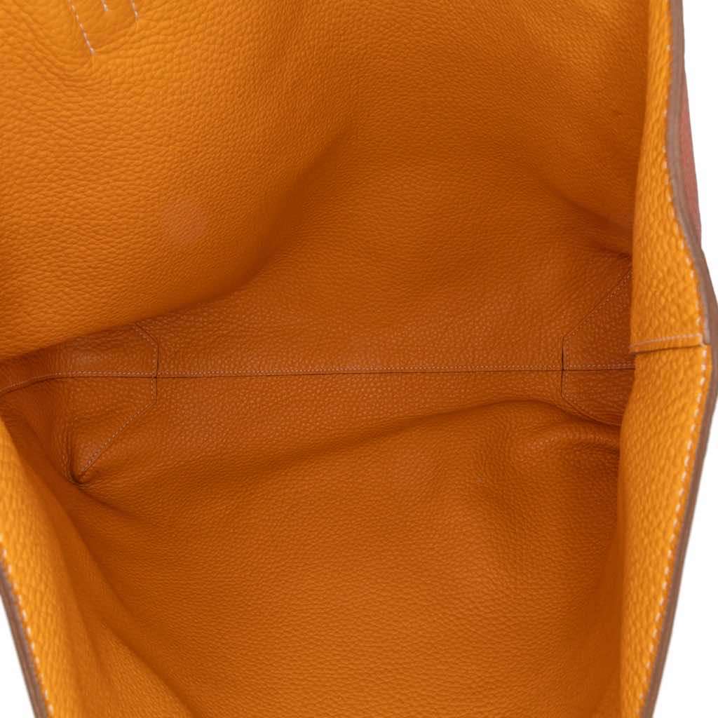 Hermès Clemence Double Sens 36 Orange Leather Good condition - Model View