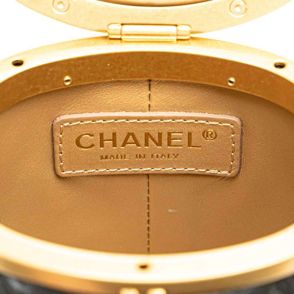 Chanel Mini Lambskin Crown Box Bag Black Leather Very good - Box View