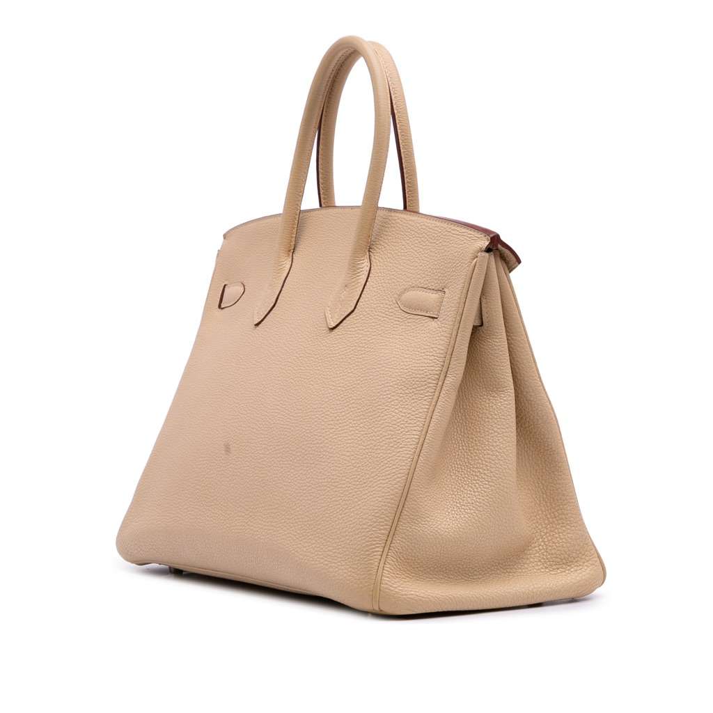 Hermès Togo Birkin Retourne 35 Brown Leather Good condition - Back View