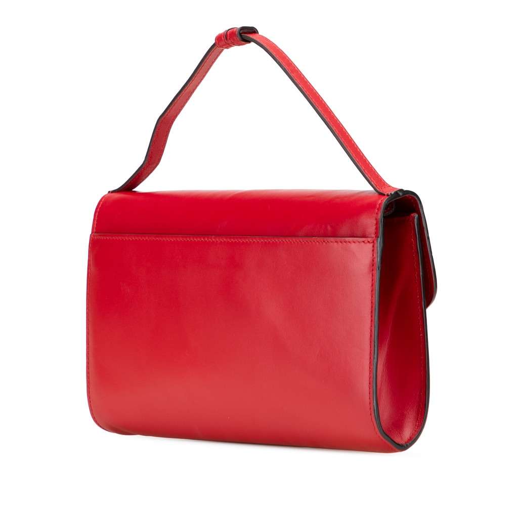 Gucci Small Leather Zumi Satchel Red Leather Very good - Back View
