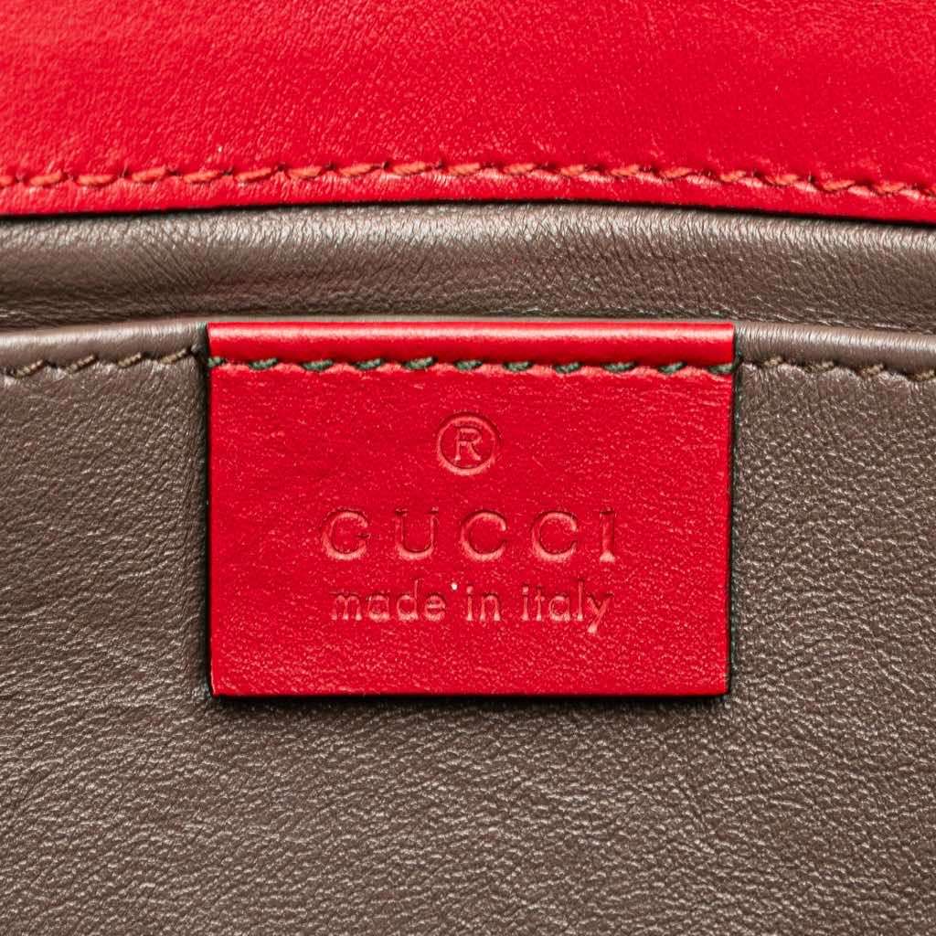 Gucci Small Leather Zumi Satchel Red Leather Very good - Box View