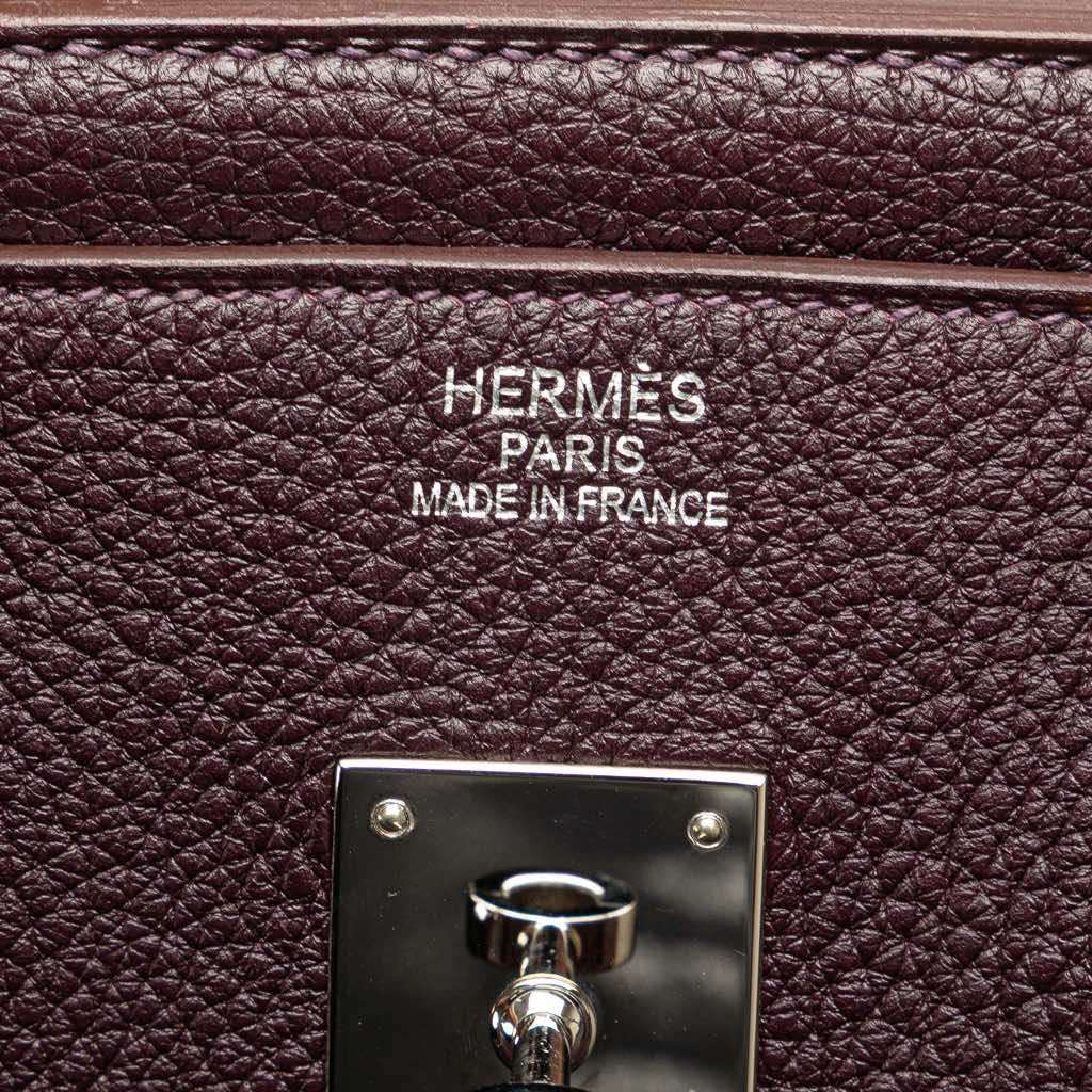Hermès Togo Birkin Retourne 35 Purple Leather Good condition - Box View