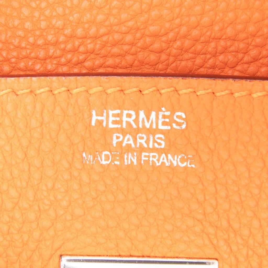 Hermès Togo Birkin Retourne 35 Orange Leather Good condition - Box View