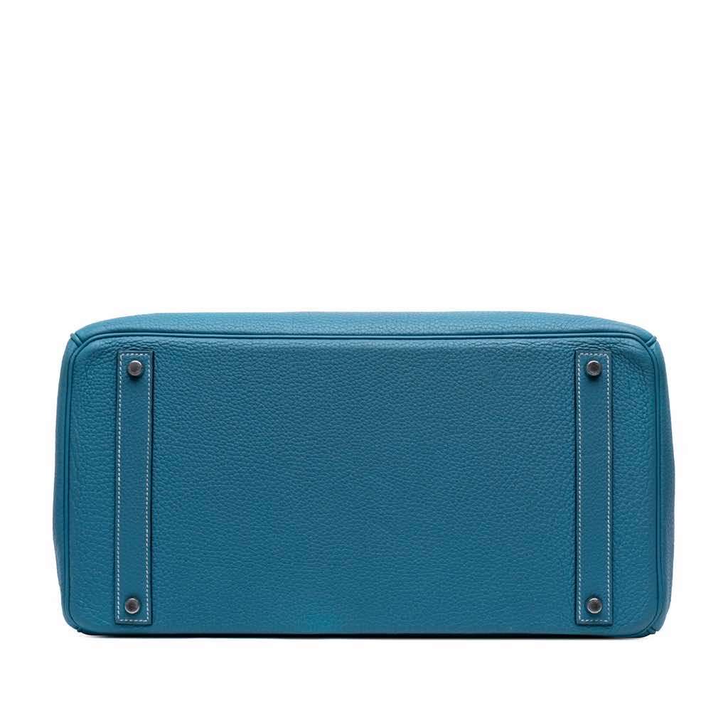 Hermès Togo Birkin Retourne 40 Blue Leather Good condition - Inside View
