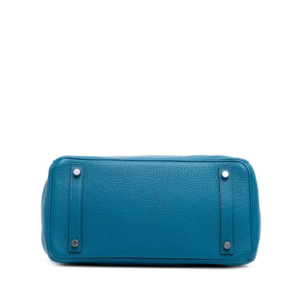 Hermès Togo Birkin Retourne 30 Blue Leather Good condition - Inside View