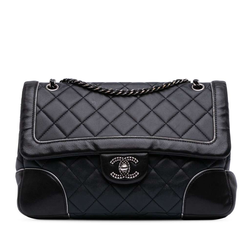 Chanel Paris-Salzburg Medium Lambskin Tyrolean Flap Other Leather Good condition - Front View
