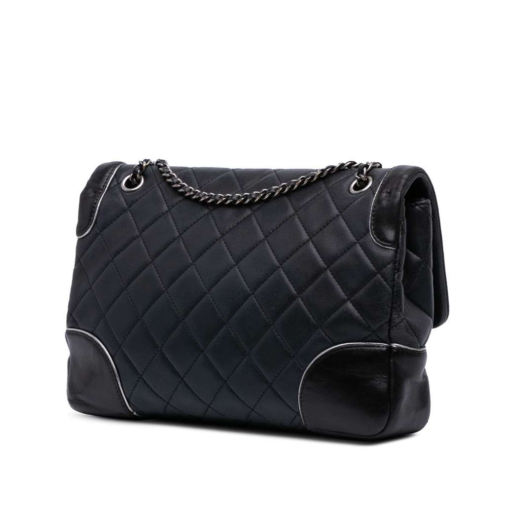 Chanel Paris-Salzburg Medium Lambskin Tyrolean Flap Other Leather Good condition - Back View