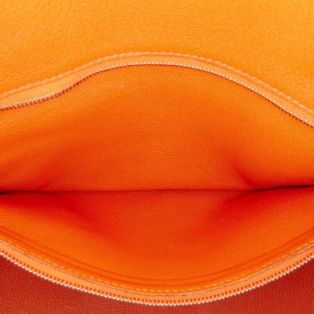 Hermès Togo Birkin Retourne 35 Orange Leather Fair condition - Box View