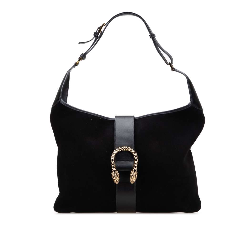Gucci Suede Dionysus Hobo Black Leather Good condition - Front View