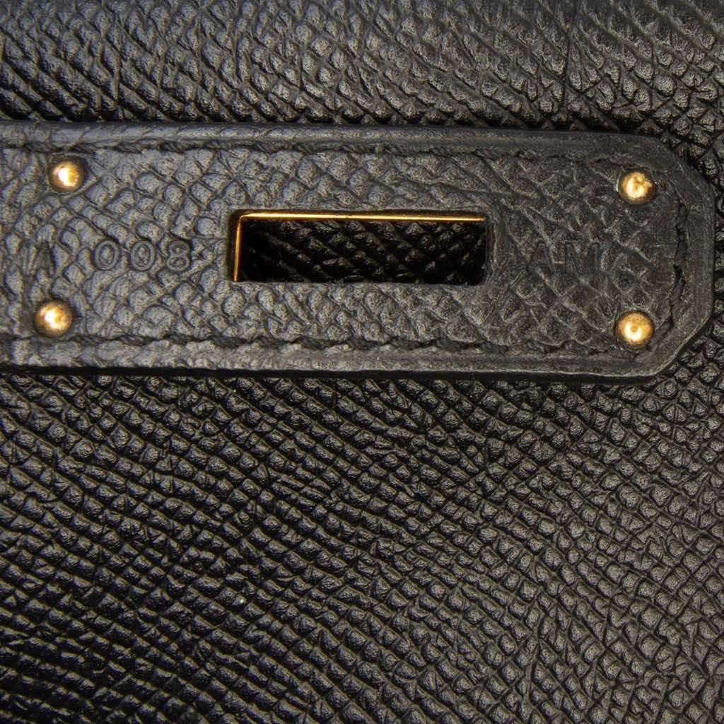 Hermès Epsom Birkin Retourne 35 Black Leather Good condition - Box View