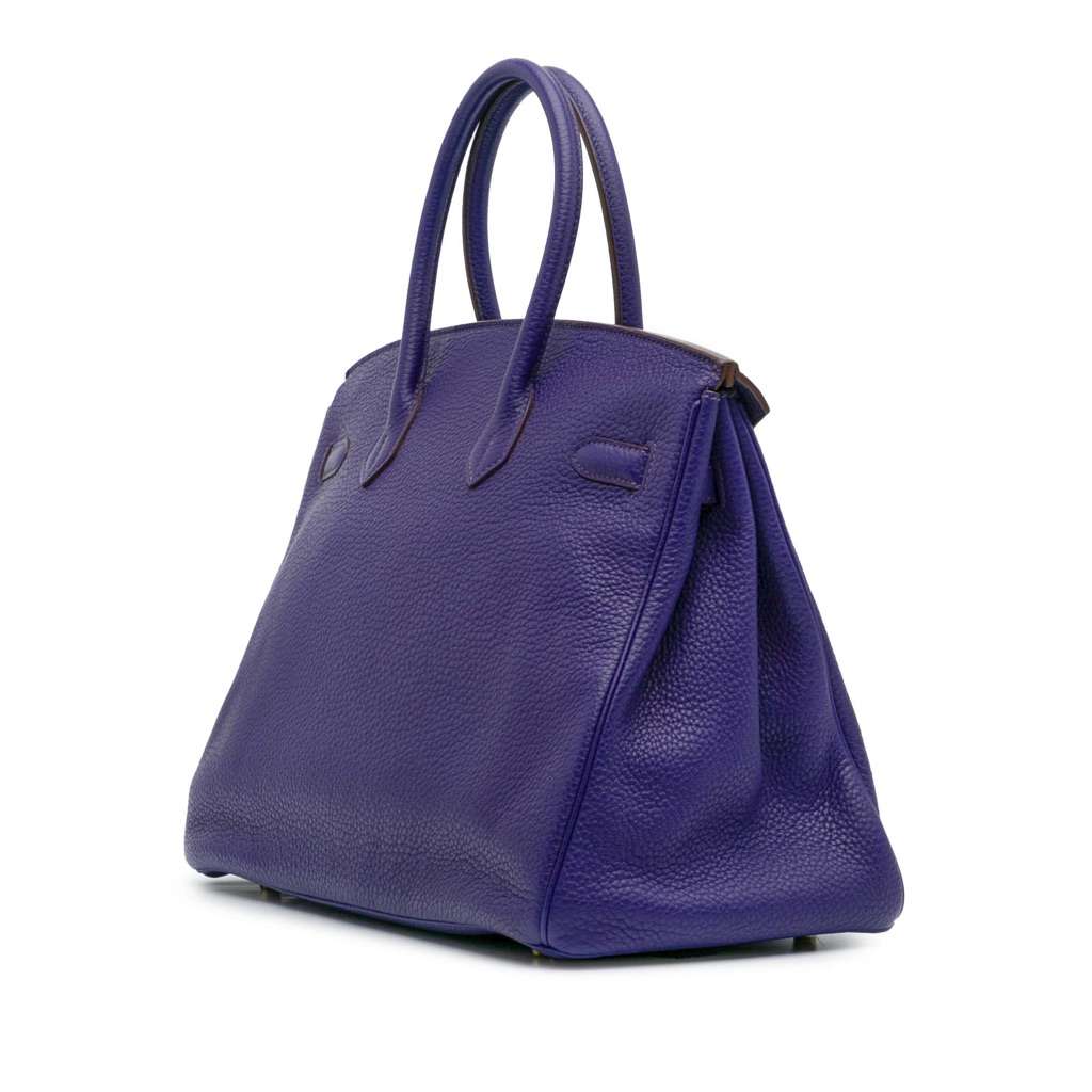 Hermès Togo Birkin Retourne 35 Purple Leather Good condition - Back View