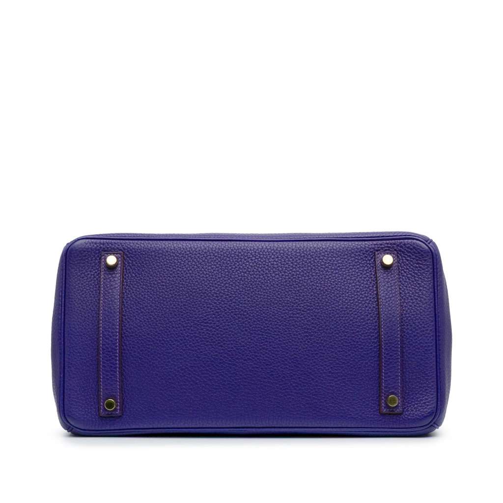 Hermès Togo Birkin Retourne 35 Purple Leather Good condition - Inside View