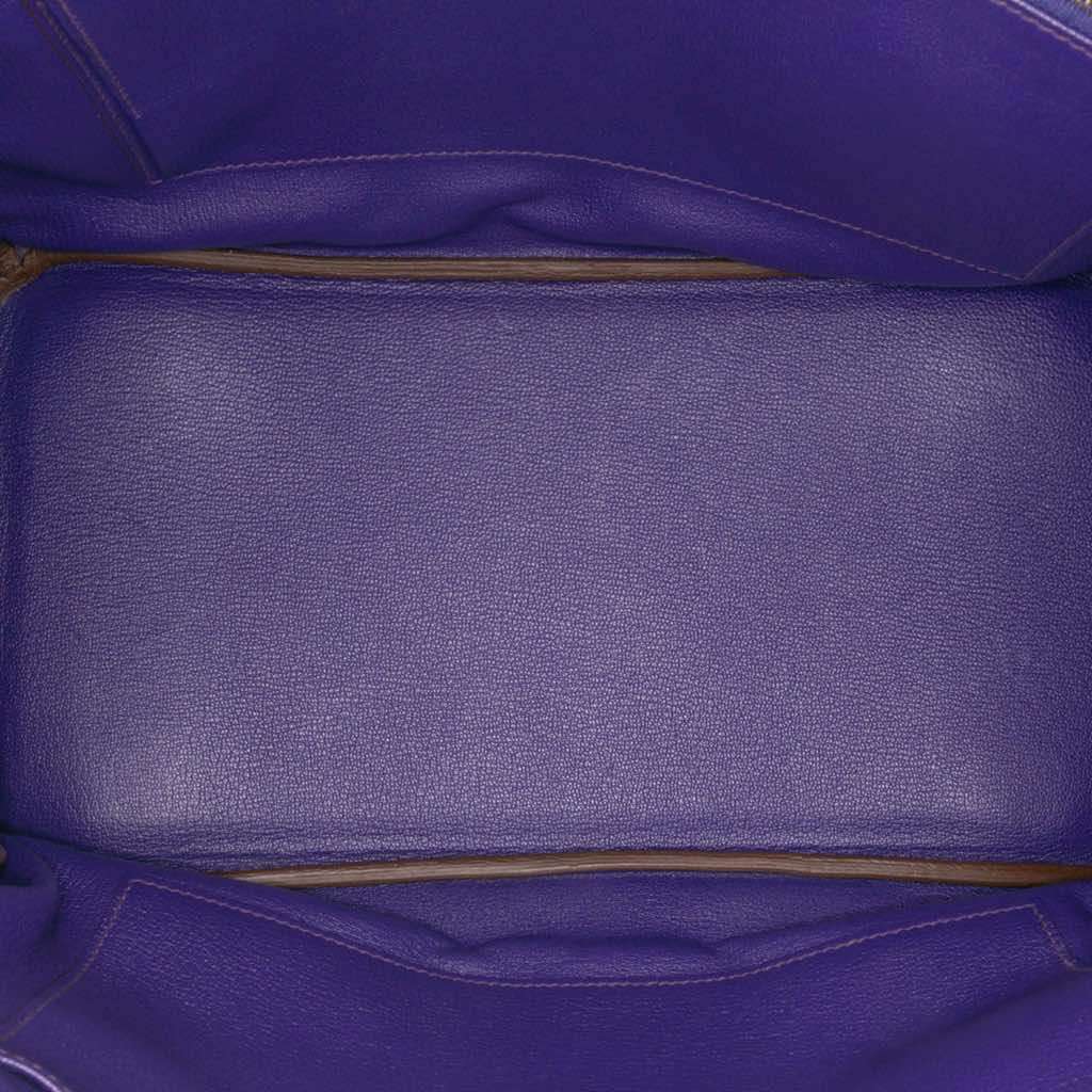 Hermès Togo Birkin Retourne 35 Purple Leather Good condition - Model View