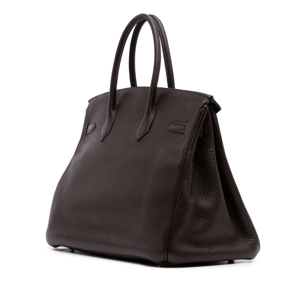 Hermès Togo Birkin Retourne 35 Brown Leather Good condition - Back View