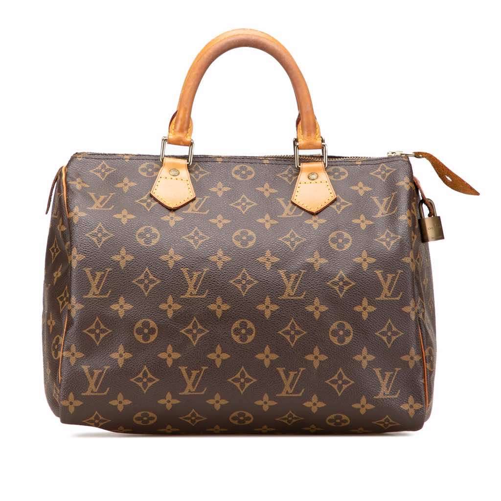 Louis Vuitton Monogram Speedy 30 Brown Canvas Fair - Front View