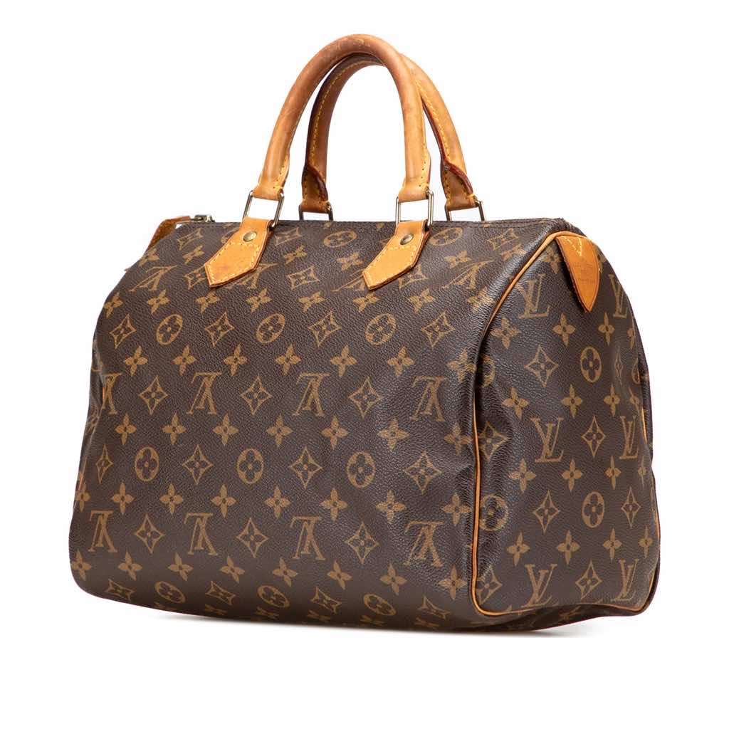 Louis Vuitton Monogram Speedy 30 Brown Canvas Fair - Back View
