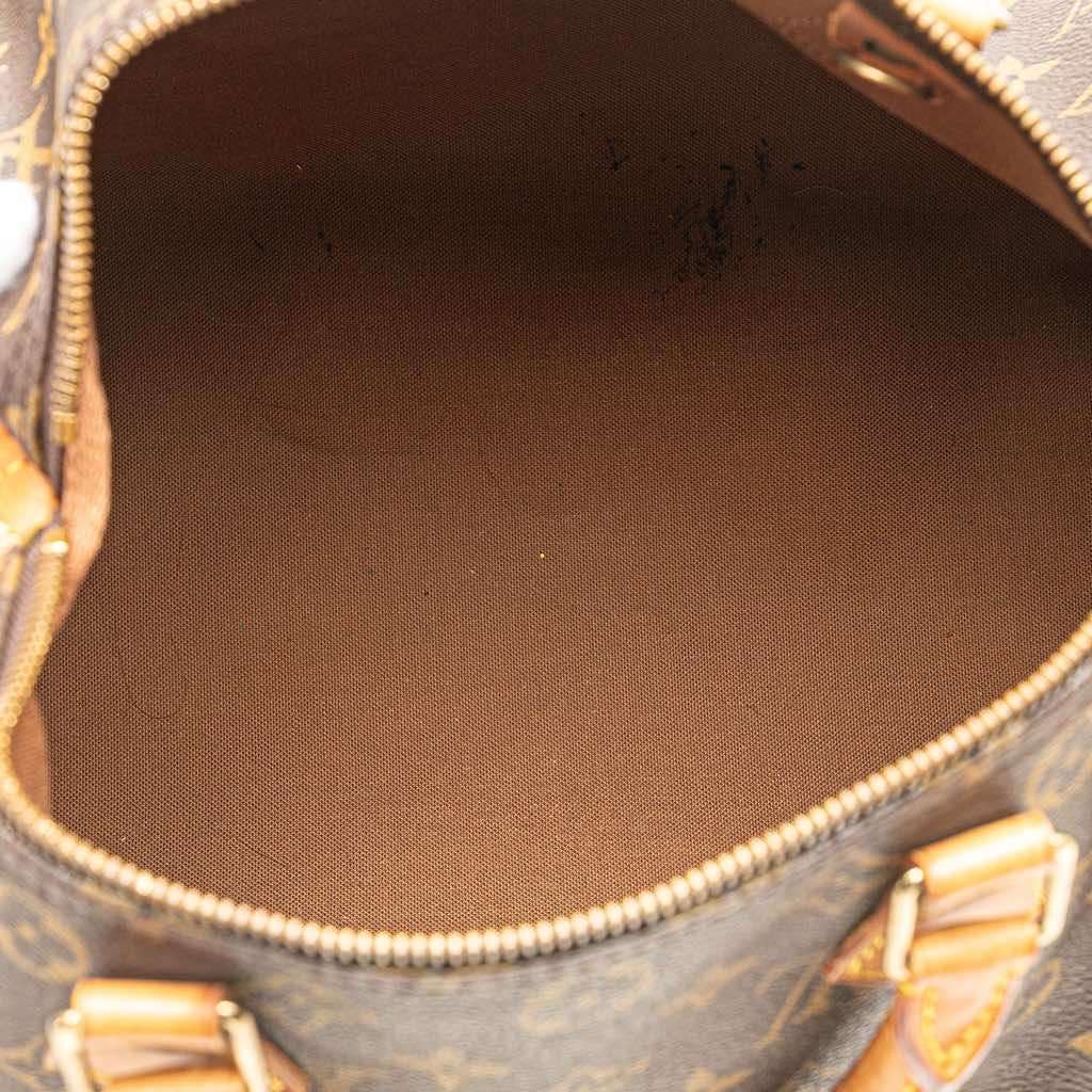 Louis Vuitton Monogram Speedy 30 Brown Canvas Fair - Model View