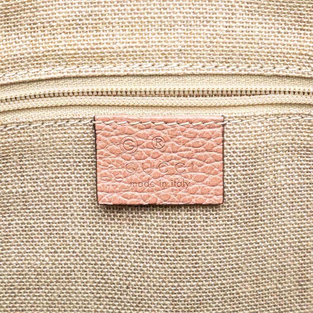 Gucci Dollar Calfskin GG Charm Satchel Pink Leather Very good condition - Box View
