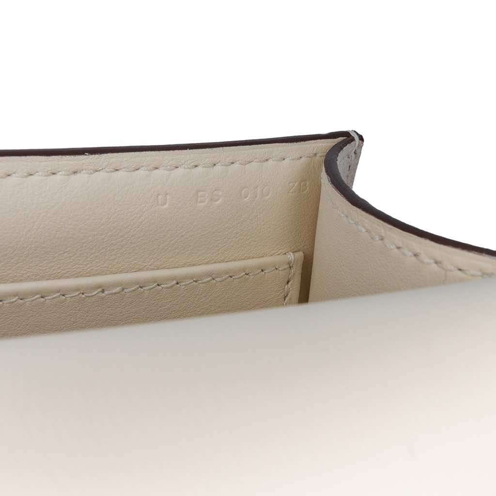 Hermès Chevre Mysore Geta White Leather Good condition - Box View