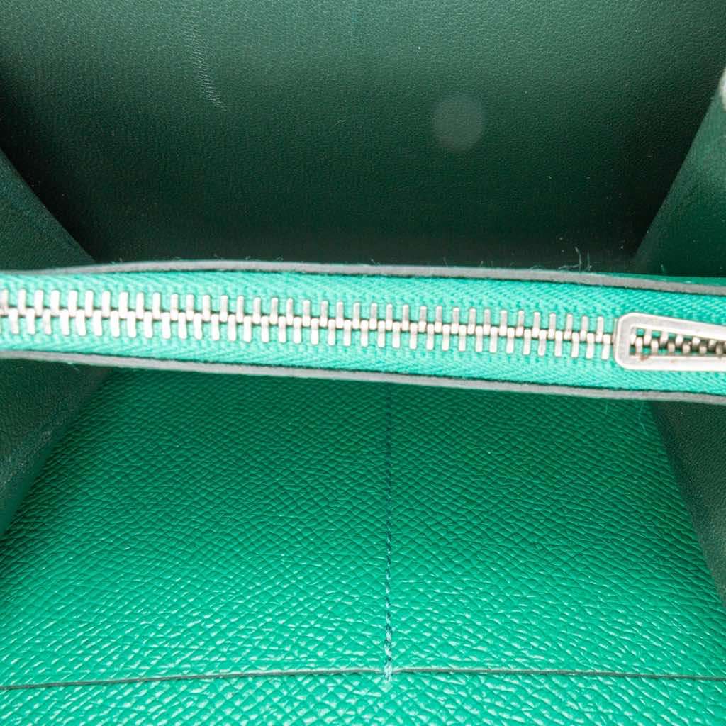 Hermès Epsom Constance Short Wallet Green Leather Good condition - Model View