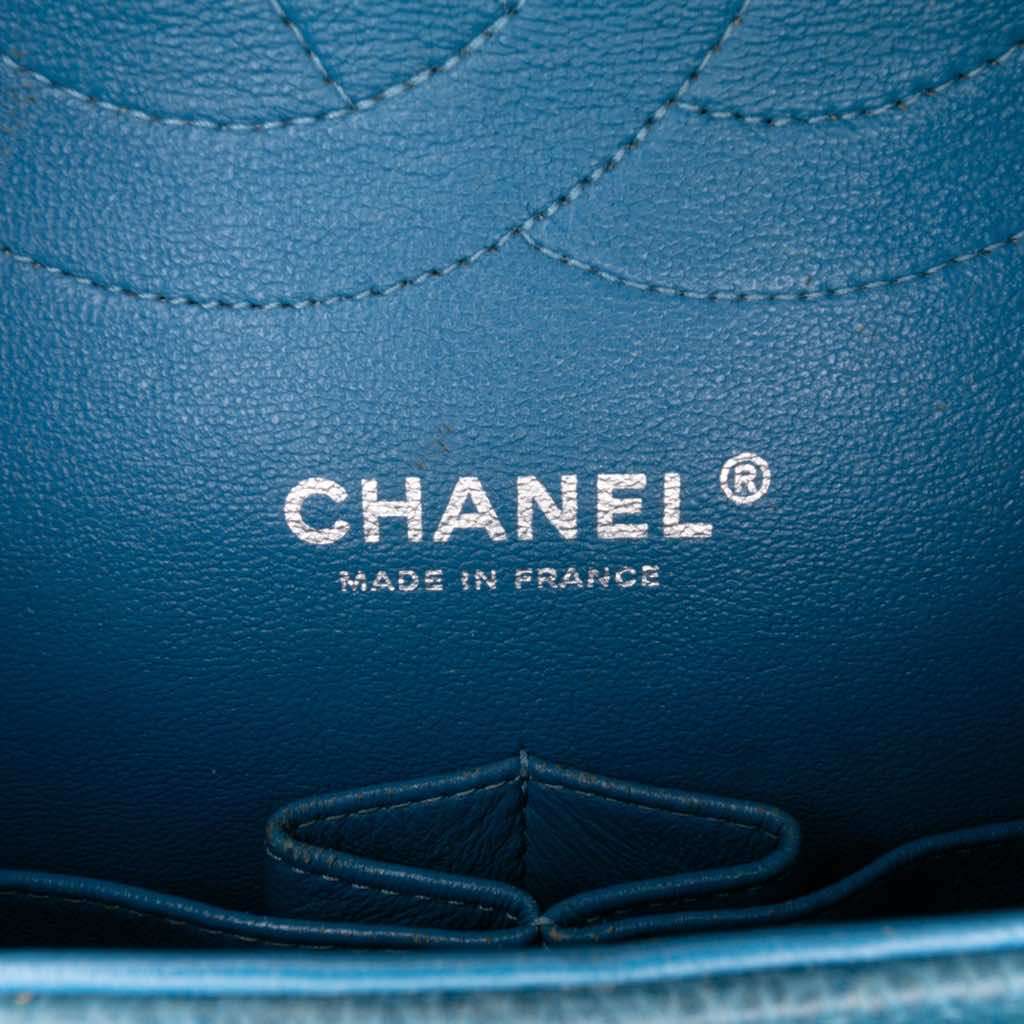 Chanel Jumbo Classic Caviar Double Flap Blue Leather Very good - Box View