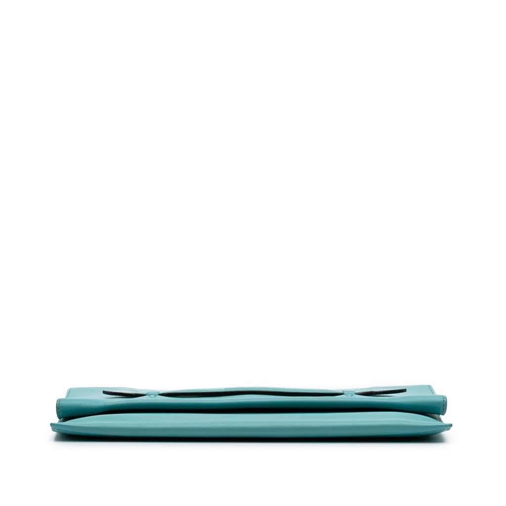 Hermès Evercolor Pliplat Clutch Blue Leather Very good condition - Inside View