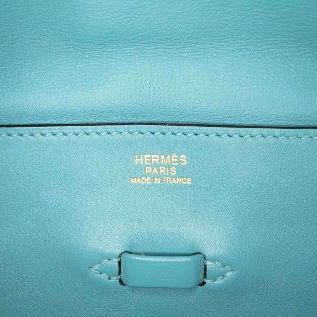 Hermès Evercolor Pliplat Clutch Blue Leather Very good condition - Box View
