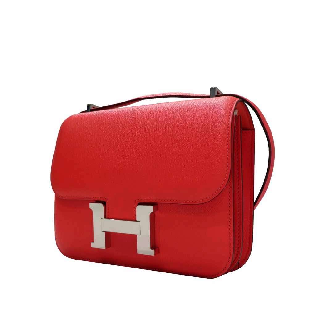Hermès Mini Epsom Constance 18 Red Leather Very good condition - Back View