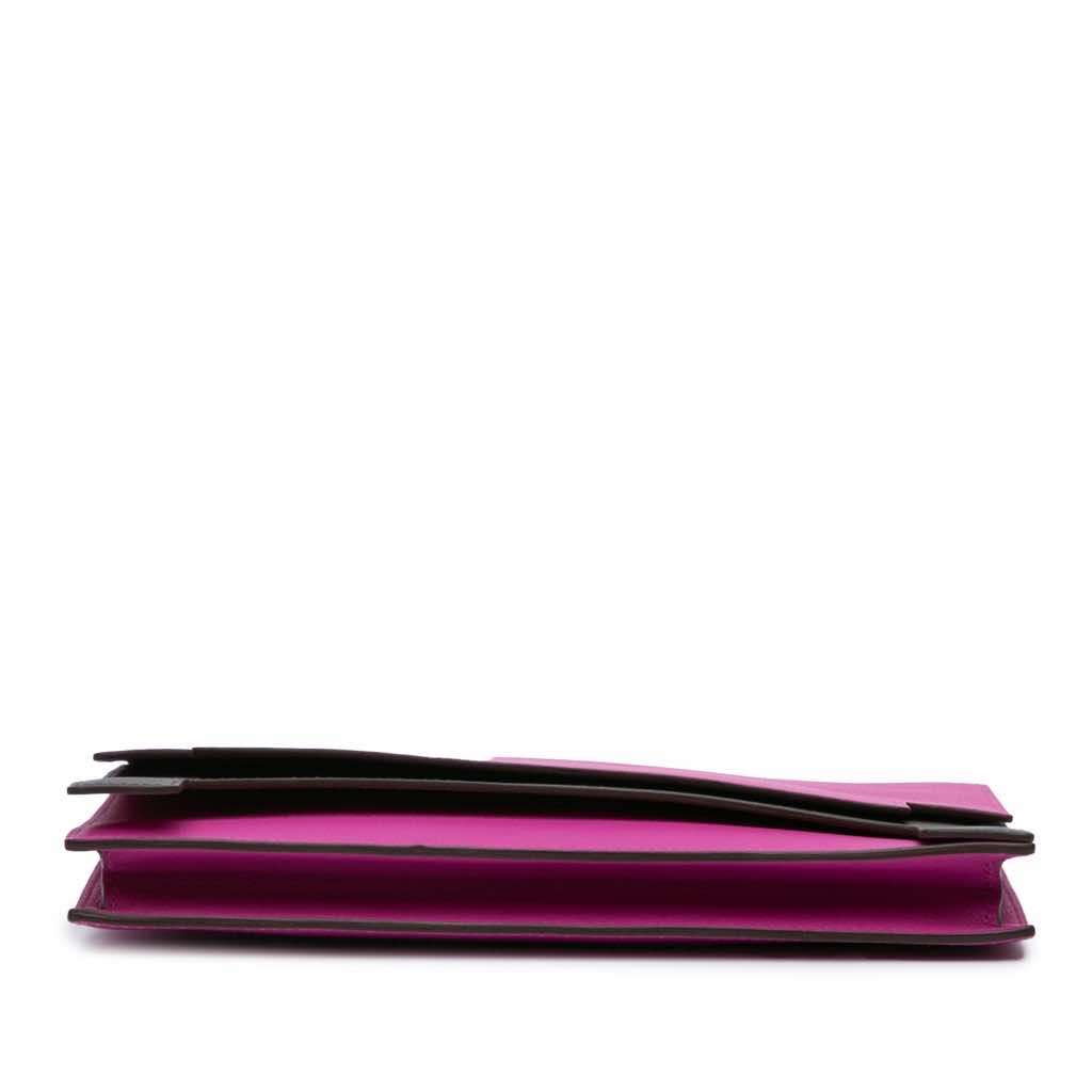 Hermès Evercolor Evergrain Multiplis Clutch Pink Leather Good condition - Inside View