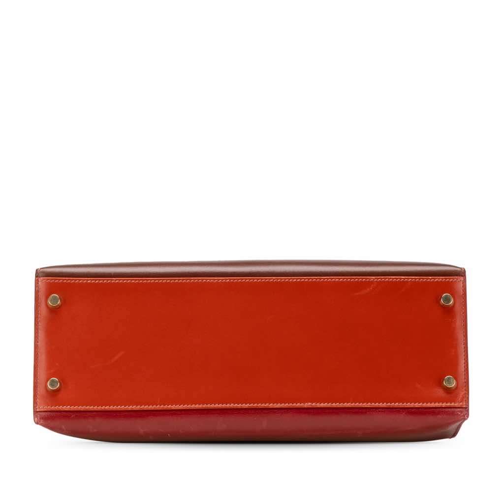 Hermès Tricolor Box Calf Kelly Sellier 32 Brown Leather Good condition - Inside View