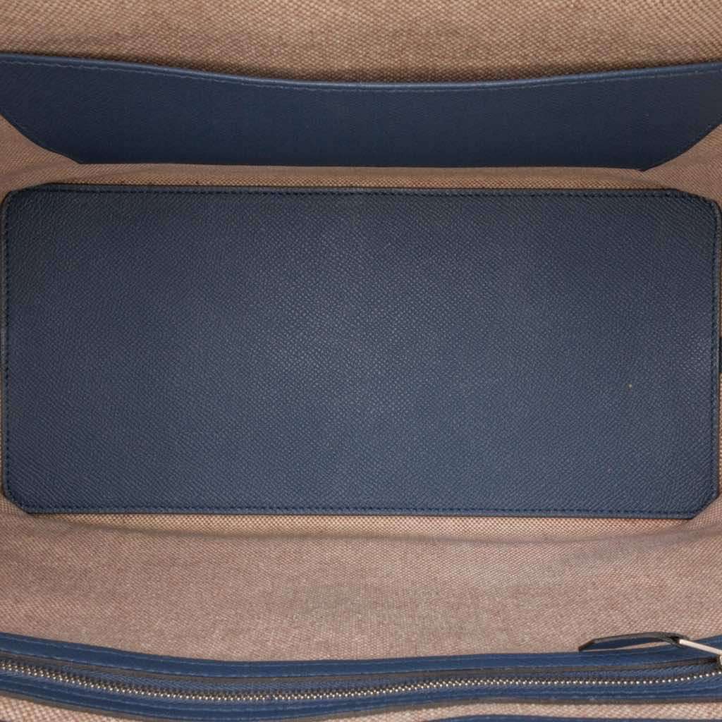 Hermès Doblis Suede and Epsom Maxibox Cabas 30 Brown Leather Good condition - Model View