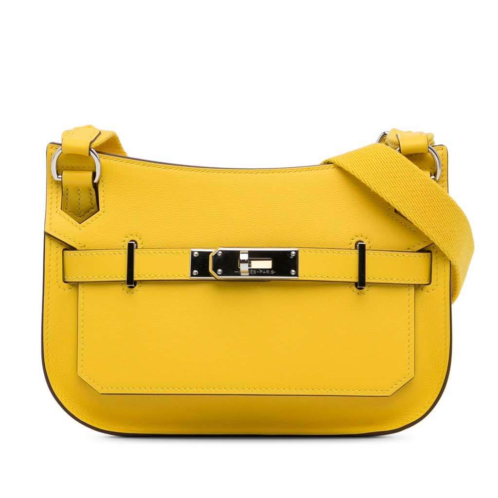 Hermès Swift Mini Jypsiere Yellow Leather Very good condition - Front View