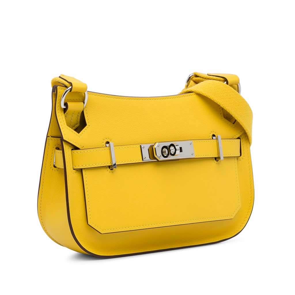 Hermès Swift Mini Jypsiere Yellow Leather Very good condition - Back View