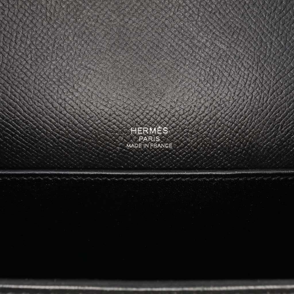 Hermès Epsom Octogone 23 Black Leather Very good - Box View