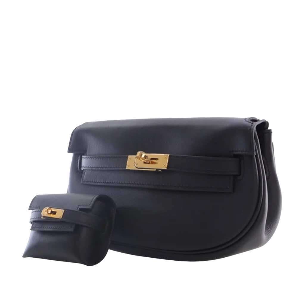 Hermès Swift Kelly Moove Black Leather Very good condition - Inside View