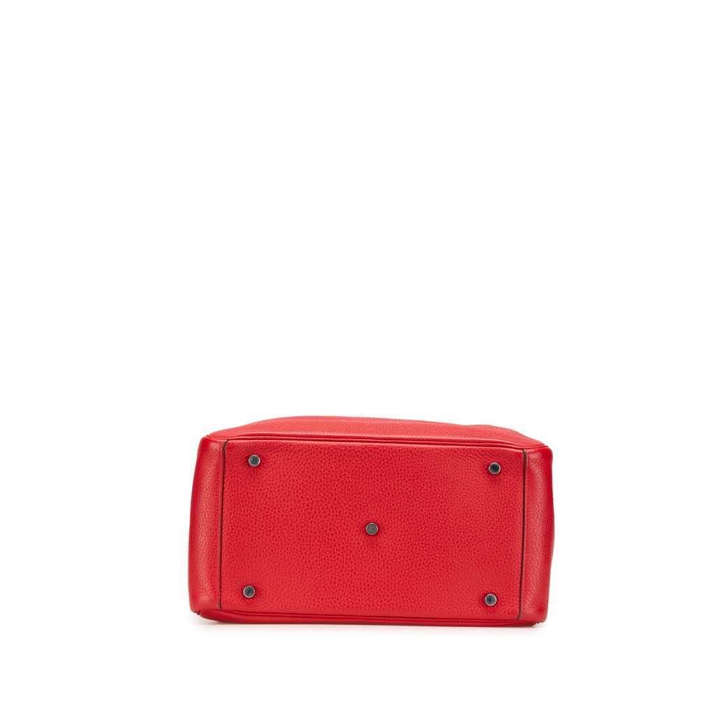 Hermès Clemence Lindy 30 Red Leather Good condition - Inside View