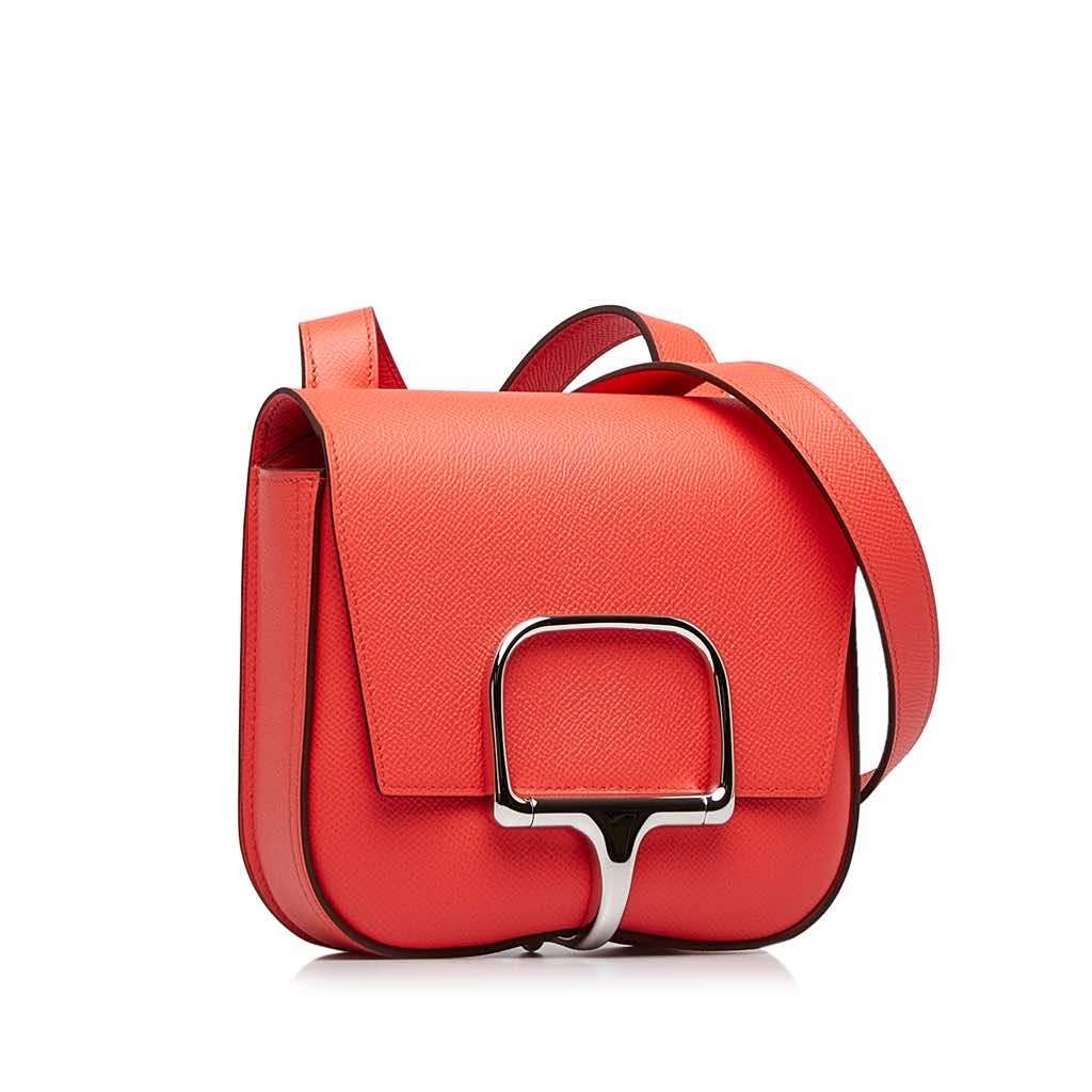 Hermès Mini Epsom Della Cavalleria Red Leather Very good condition - Back View
