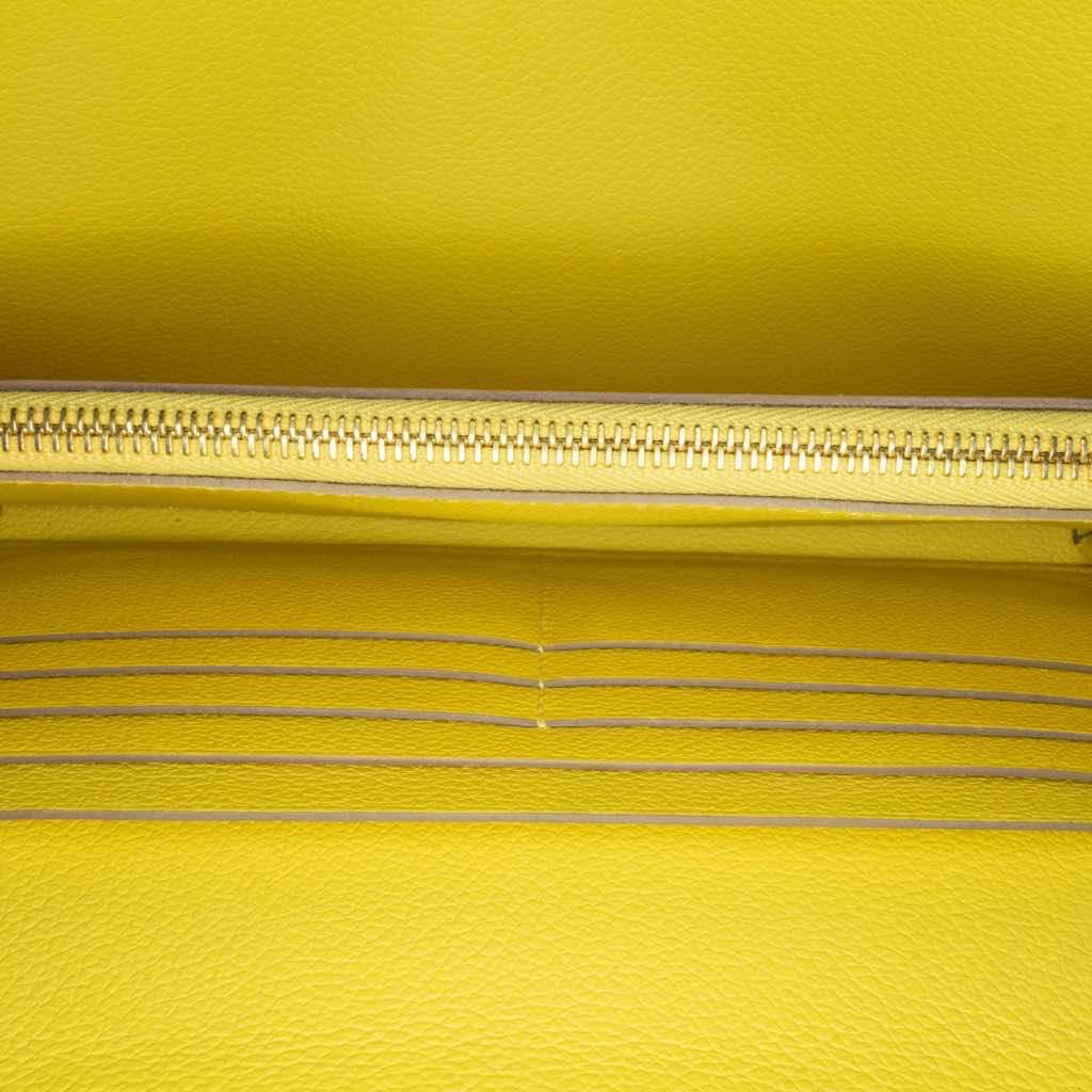 Hermès Evercolor Constance Wallet To Go Yellow Leather Very good condition - Model View