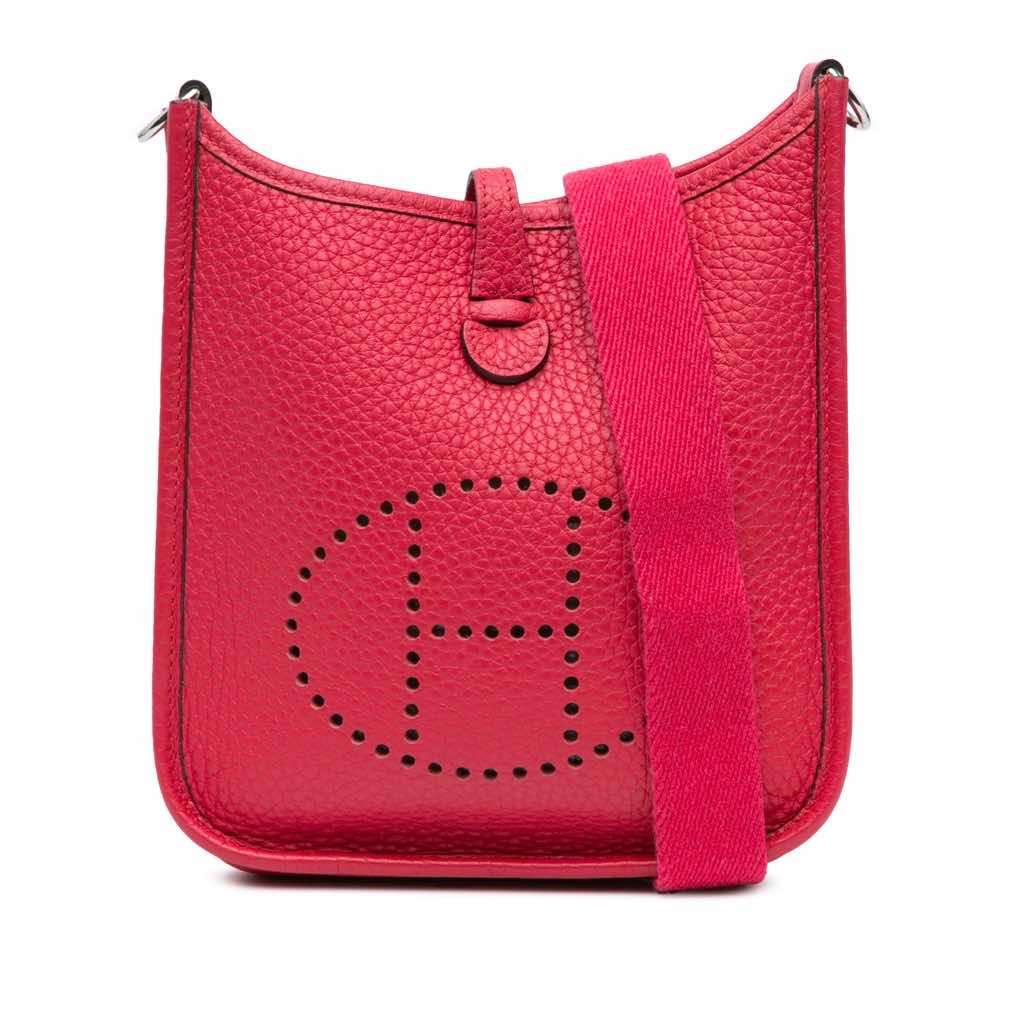 Hermès Clemence Evelyne TPM Pink Leather Good condition - Front View