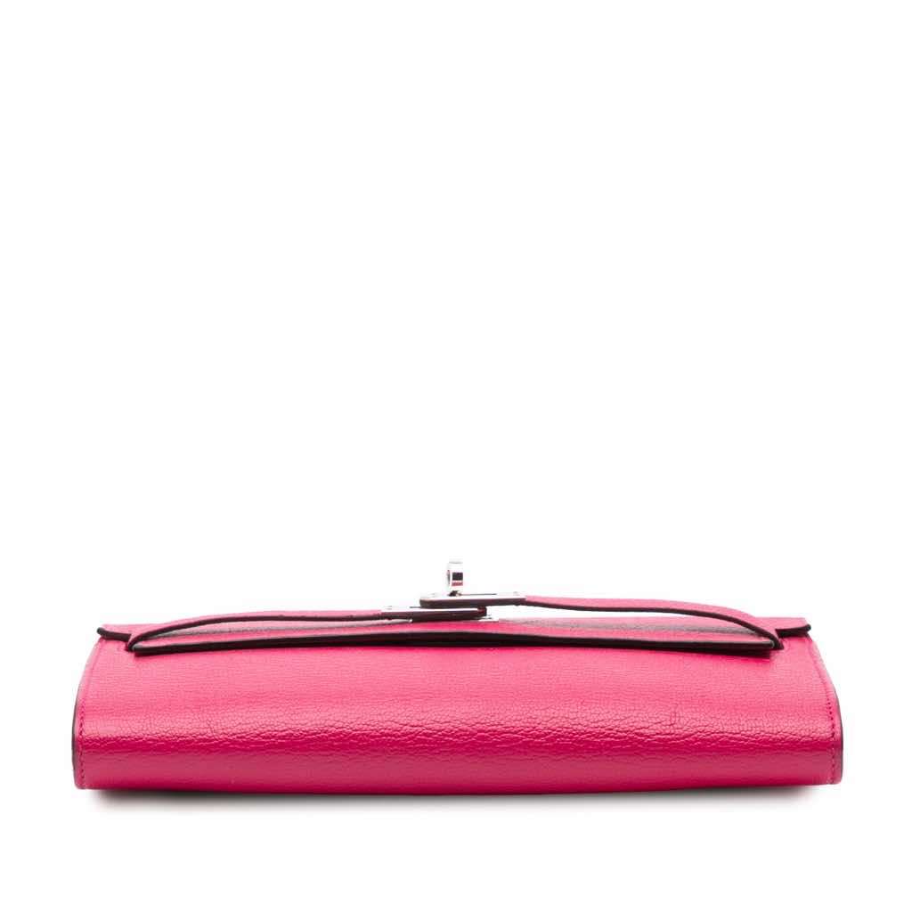 Hermès Chevre Mysore Kelly To Go Wallet Pink Leather Good condition - Inside View